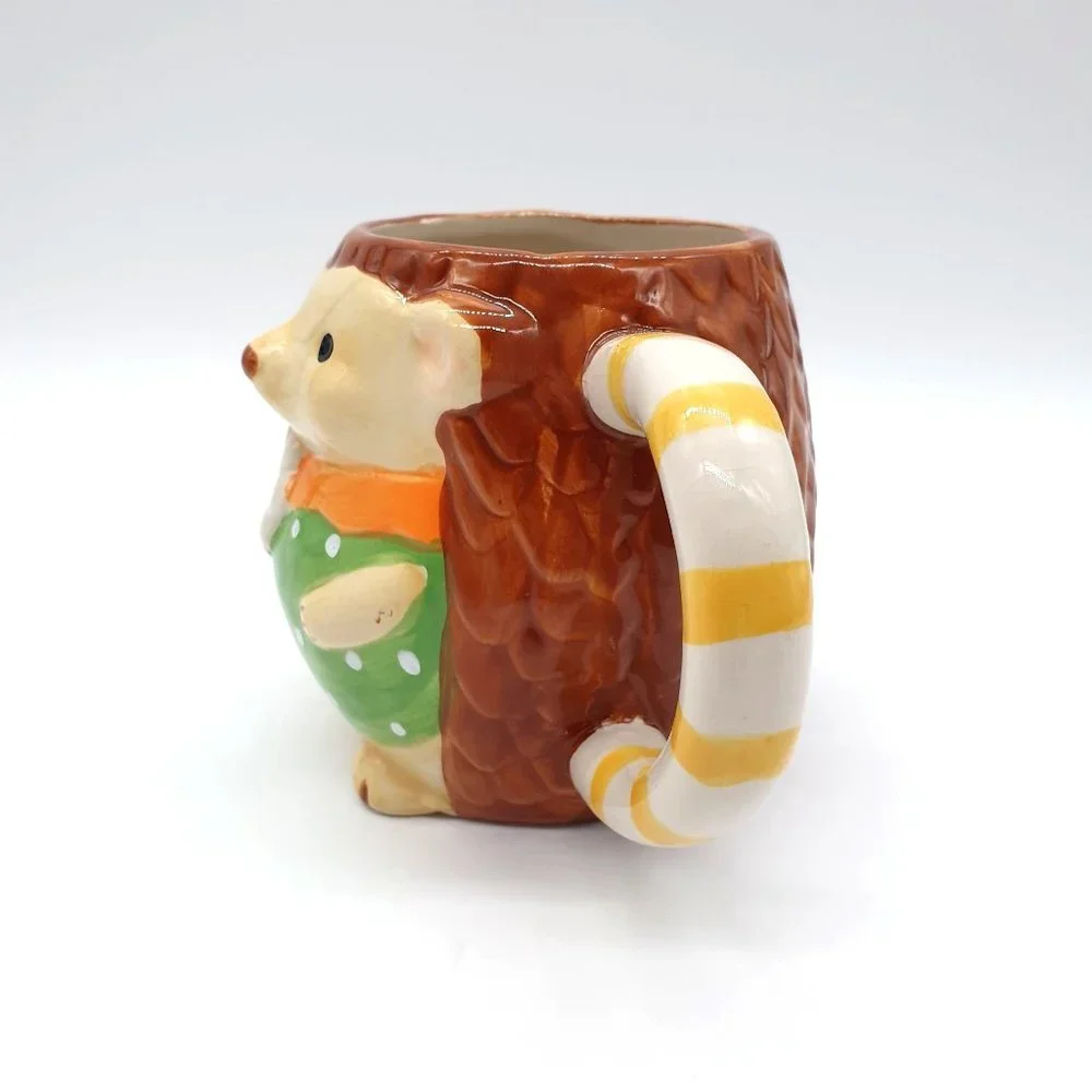 Pier One 1 Imports Hedgehog Collectable Coffee Tea Mug Hand Painted Display